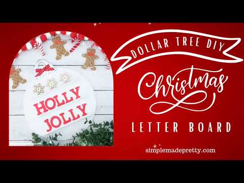Video: Dollar Tree DIY Christmas Letter Board, Dollar Tree Wooden Alphabet Letters, Christmas Dollar Store