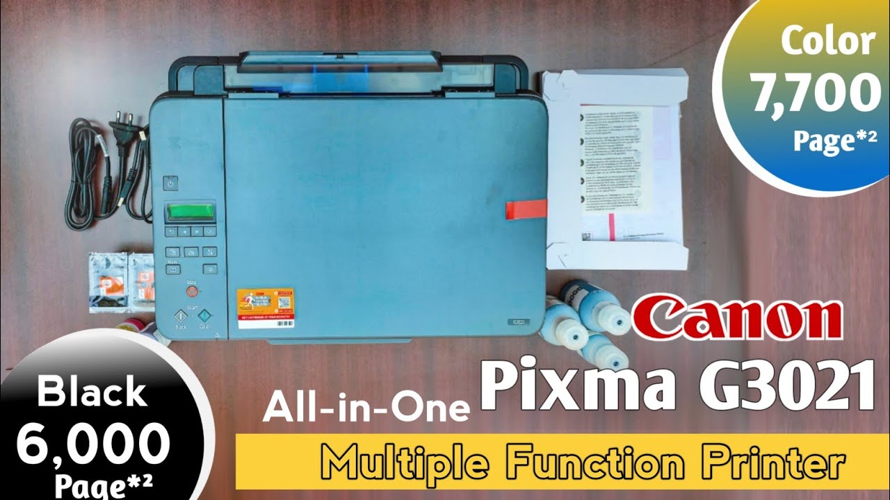 Canon Pixma G3021 All in ONE Wireless ink tank Printer Unboxing & Installation