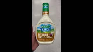 Hidden Valley Gluten Free Keto Friendly Buttermilk Ranch Salad Dressing and Topping 24 FL OZ