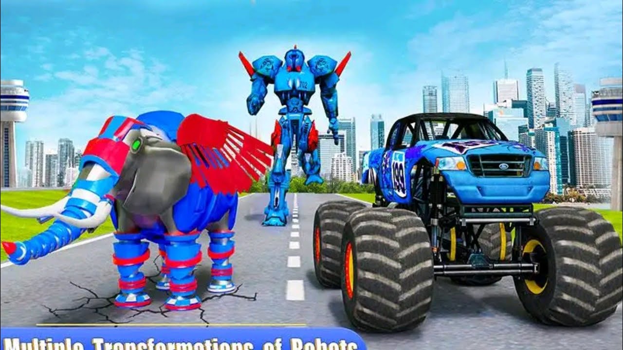 Elephant Robot Transform Monster Truck Robot Games | Android Gameplay | Rution Games