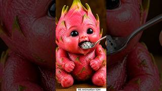 Feeding the Cutest Tiny Dragon Fruit Baby! Food Art Comes Life​#FruitArt​#FoodCarving​#MandarinBaby​
