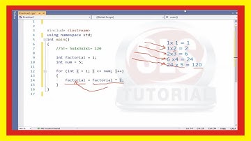 C++ program to Find Factorial of a Number using Loop || C++ programming tutorials for beginners