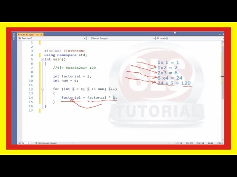 C++ program to Find Factorial of a Number using Loop || C++ programming tutorials for beginners