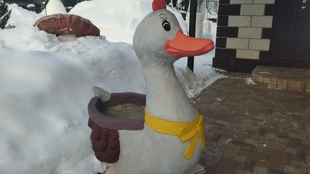 Вазон из бетона своими руками