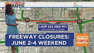 Phoenix area Weekend Lane Closures for 06/02/2023