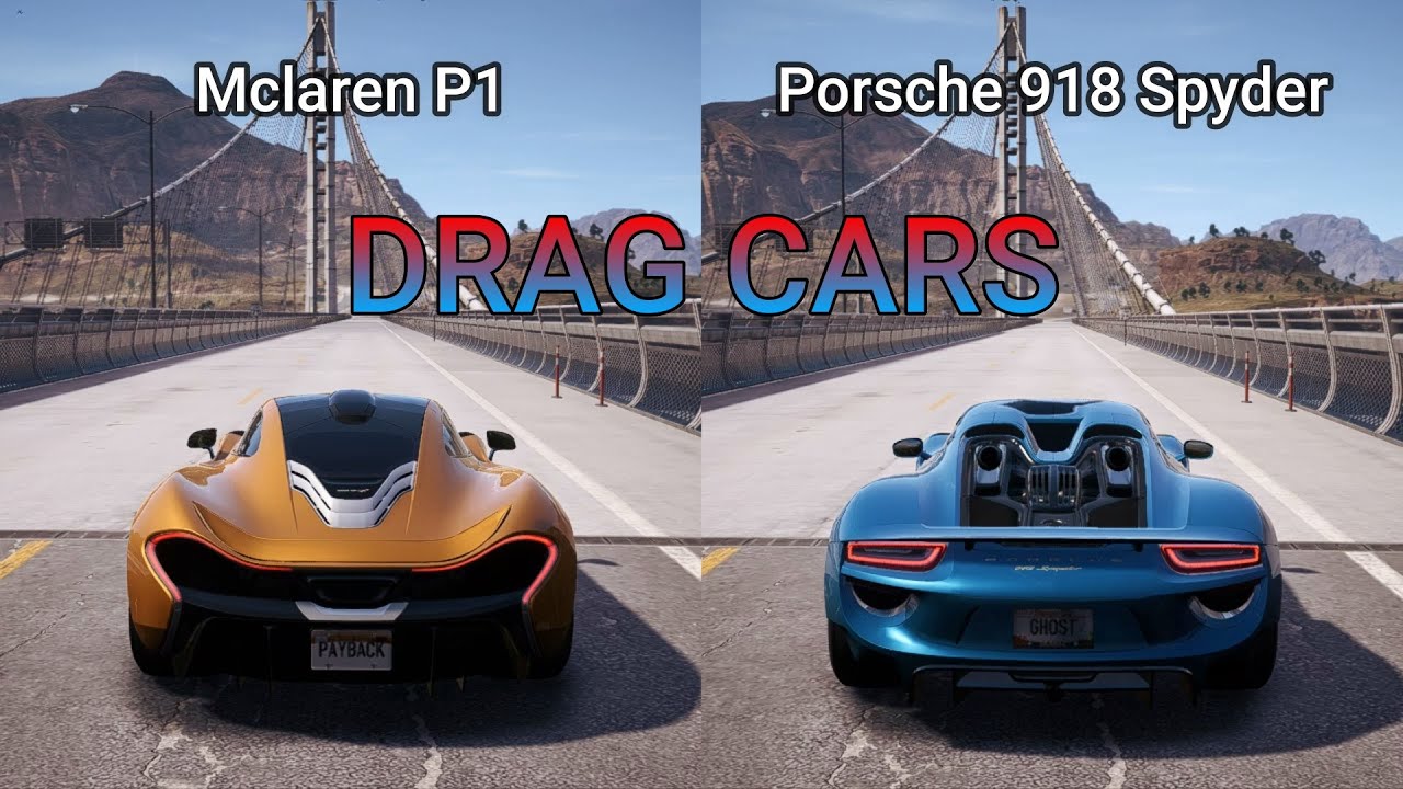 NFS Payback - Mclaren P1 vs Porsche 918 Spyder - Drag Cars | Drag