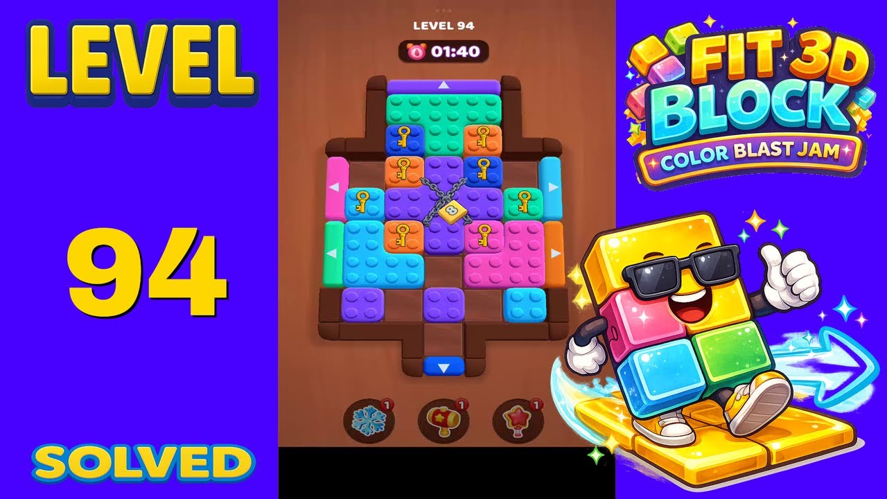 Fit Block 3D – Level 94 | Walkthrough Fast & Clean Solution