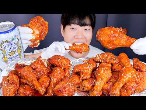 완전히 바뀐 <strong>BBQ</strong> 양념치킨 솔직후기 리얼사운드 먹방 | 치밥! | Spicy Chicken Eatingshow MUKBANG <strong>ASMR</strong>
