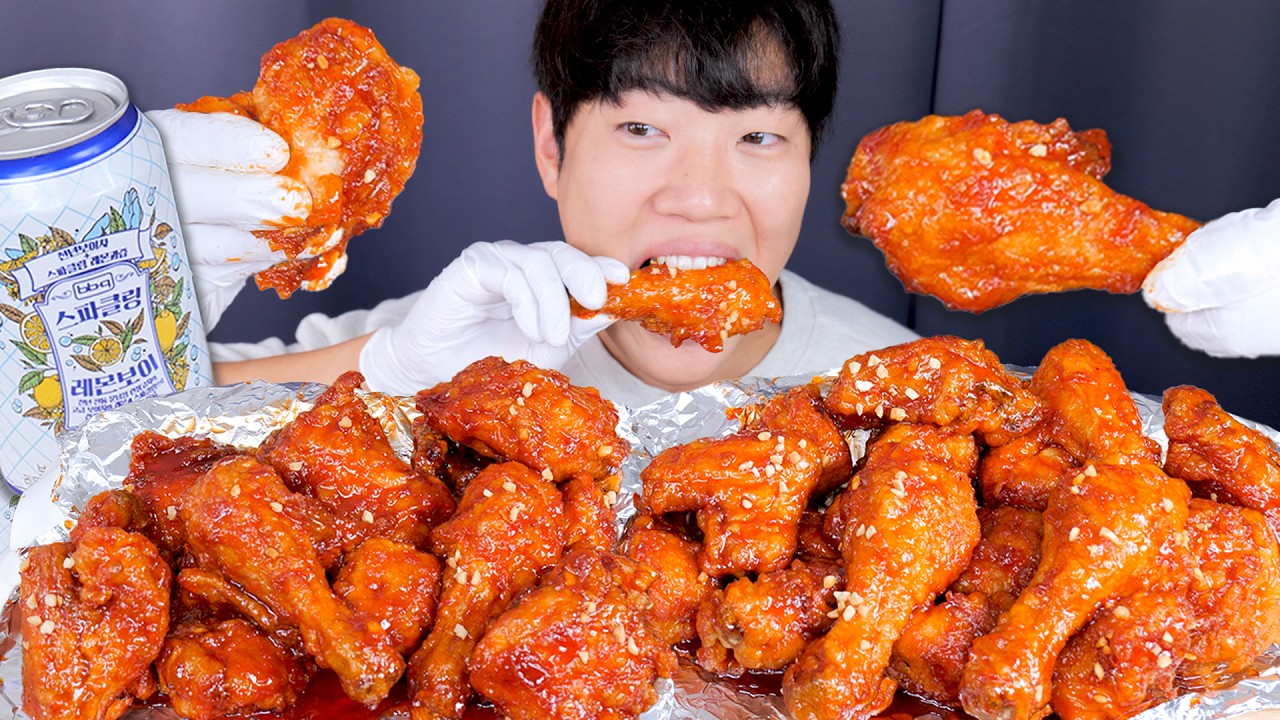 완전히 바뀐 BBQ 양념치킨 후기 리얼사운드 먹방 | 치밥! | Spicy Chicken Eatingshow MUKBANG ASMR