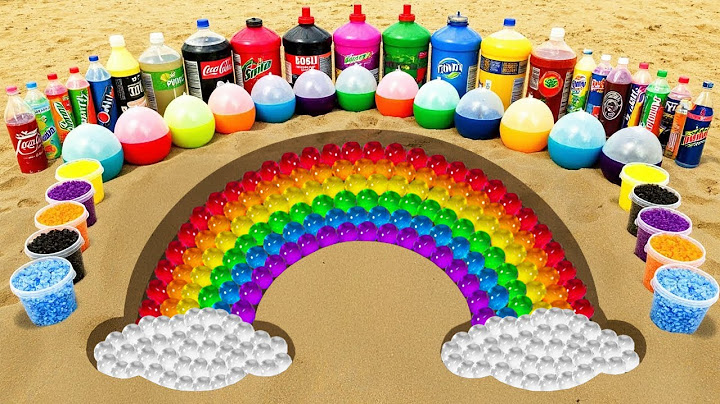 DIY Giant Coca Cola and Mentos vs Rainbow with Water Beads Underground