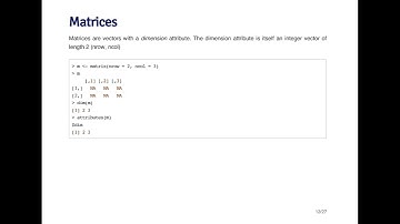 R Programming - R Data Types: Matrices by Johns Hopkins University