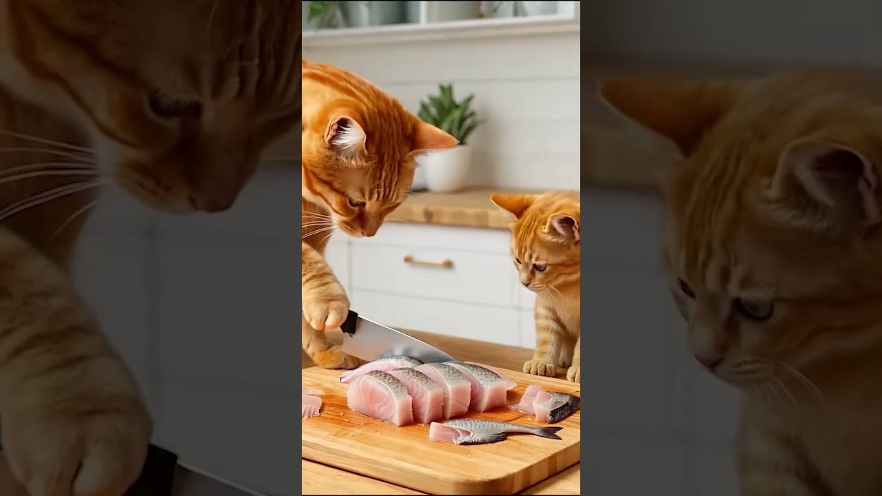 "Cat Family Enjoy Day 🐱🦆🐟 | Cooking, Playing & Fishing Together ❤️" 