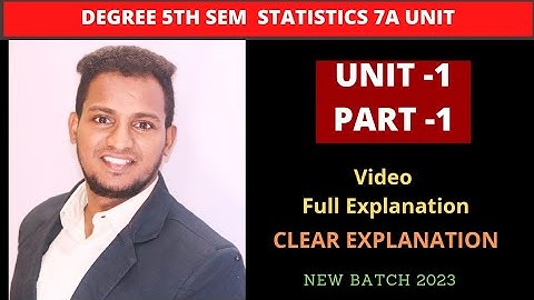 5TH SEM STATISTICS 7A UNIT 1 PART 1 MOST IMP EASY TO GET FULL MARKS BATCH 2023-24 #shorttricks4u