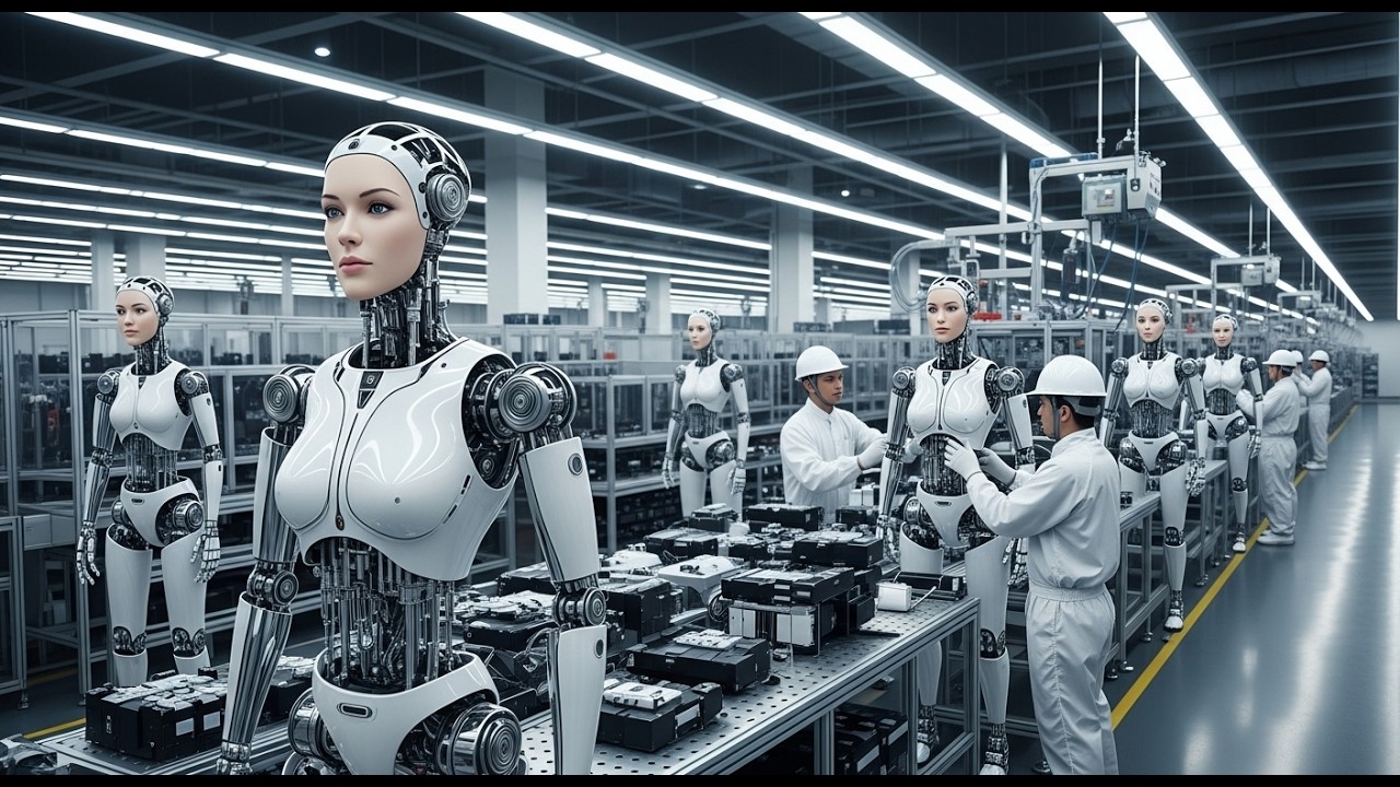 Inside an Advanced Robot Factory: How Metal Parts Become Realistic Female Robots (Full Process)