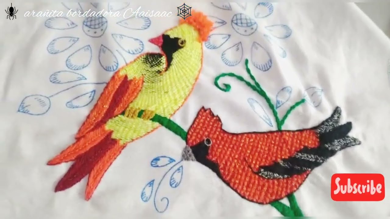 BORDADO para PAJARITOS, PALOMA, GUAJOLOTE, GUACAMAYO, LORO, PERICO, GALLINA, POLLITOS, GALLO, PAVO