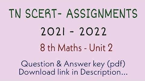 Class 8 Maths Assignment 2