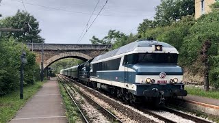 Passage de la CC72084   BB66170 Bleu Diesel   couchette   cabaret   195   B4d   OCEM du Pacific Club