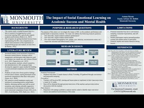 A preview image of the video: Video: Proposed Research: The Impact of SEL on Academic Success and Mental Health