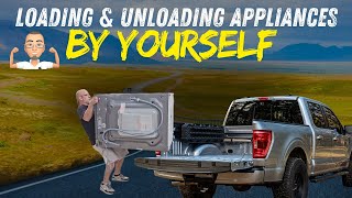 How To Load And Unload A Washer And Dryer In, Or Out Of, A Truck By Yourself.