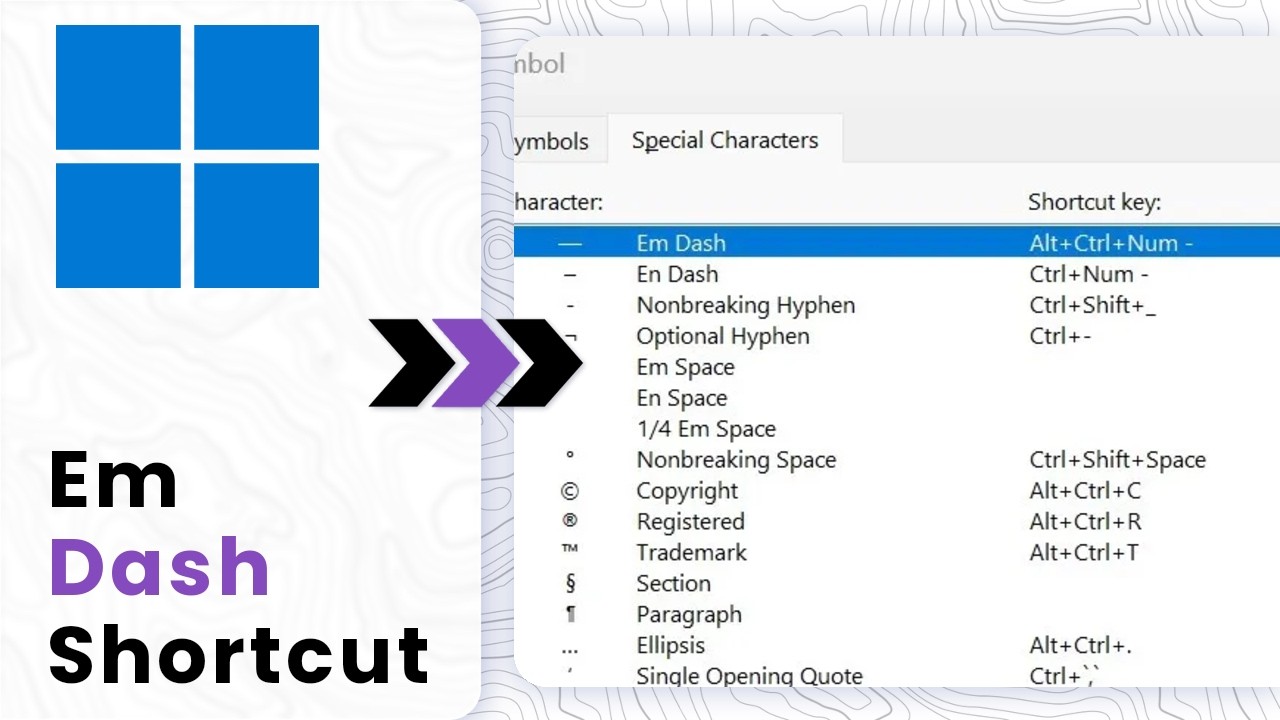 Dash Computer Key How to Type an Em Dash on Windows 11 (Keyboard Shortcut Trick) - YouTube