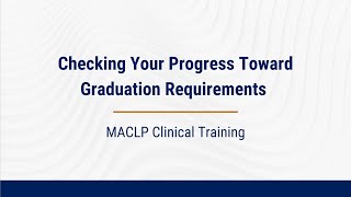 Checking Your Progress Toward Graduation Requirements