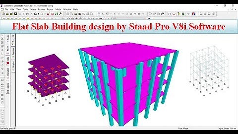 Flat slab Building design by Staad pro V8i Software