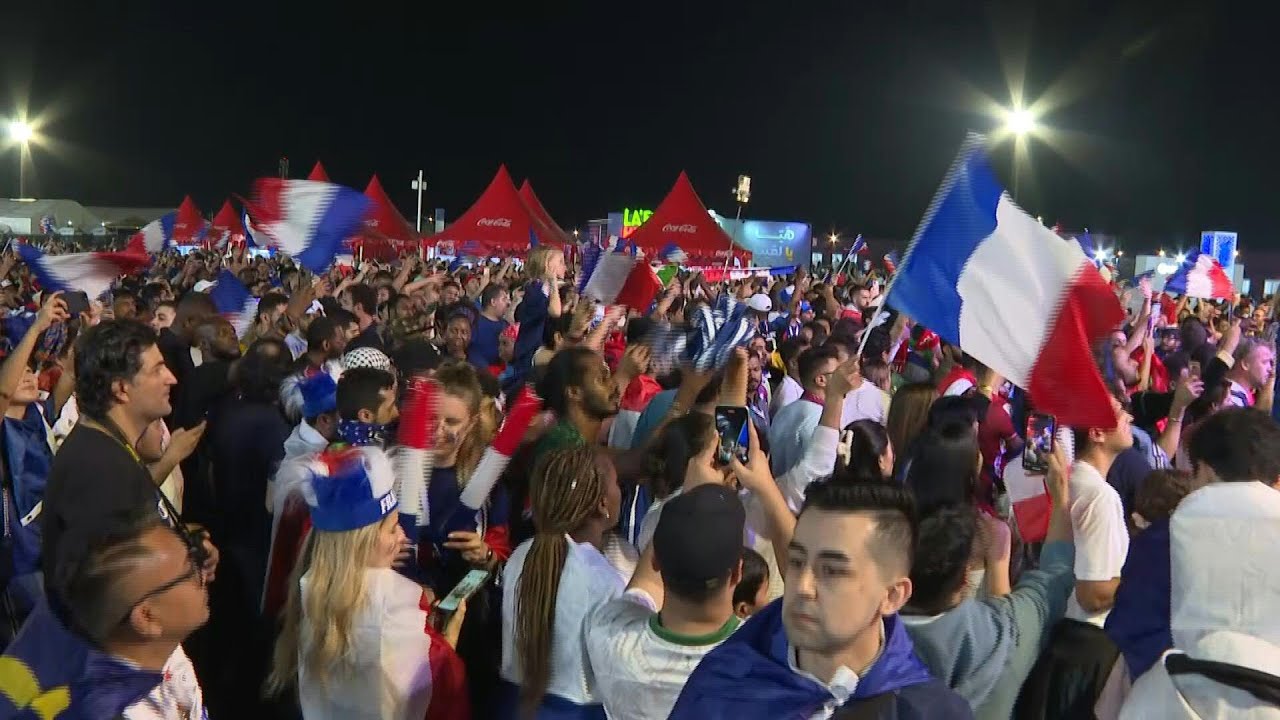 Festa francesa em Doha após classificação para as oitavas | AFP