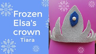 How to make Frozen Elsa's crown❄️❄️👑/foam sheet craft/easy