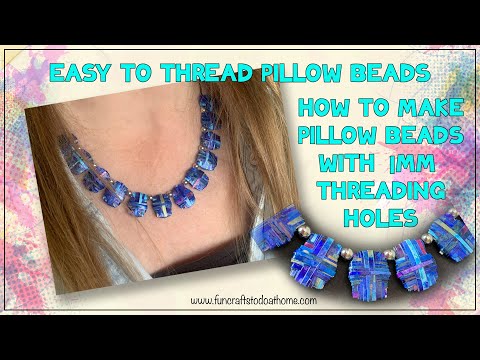 Pillow Paper Beads - How To Make Pillow Beads Easy To Thread On 1mm Elastic