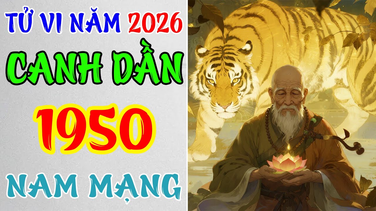 Tử Vi Năm 2026: Tuổi Canh Dần 1950 Nam Mạng, Thân Tâm An Lạc, Phúc Đức Tràn Đầy.