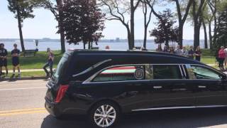 Ginka funeral procession on North Muskegon's Ruddiman Drive