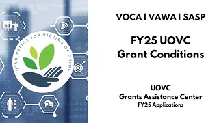 FY25 UOVC Grant Conditions | UOVC GAC