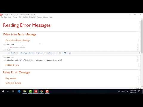 Reading Error Messages