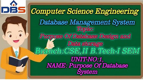 DBS -PURPOSE OF DATA BASE DESIGN AND DATA STORAGE,UNIT-1: INTRODUCTION TO DATA BASE ,DBMS