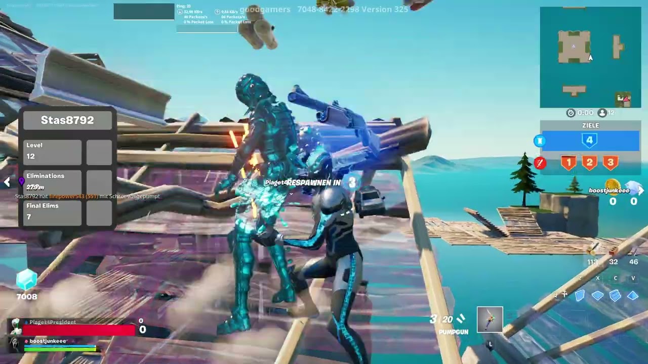 Fortnite Bedwars Gameplay PC Strong Round