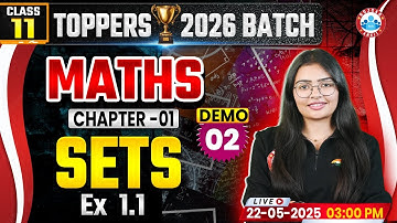 Sets Ex - 1.1 | Class 11 Maths Demo - 2 | Toppers 2026 Batch | UP Board English Medium RWA