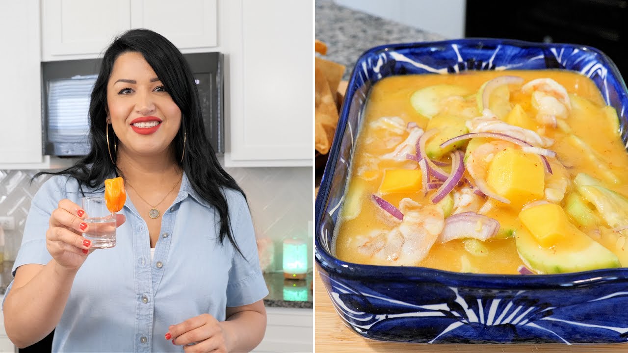 How to make Mexican AGUACHILES Mango & Tequila Recipe