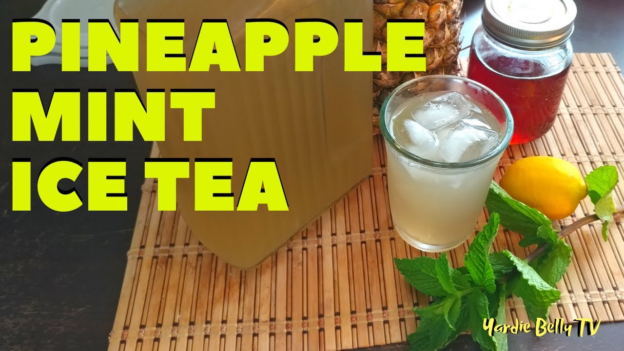 TRADITIONAL PINEAPPLE SKINS GINGER DRINK with MINT PINEAPPLE ICE TEA RECIPE YouTube