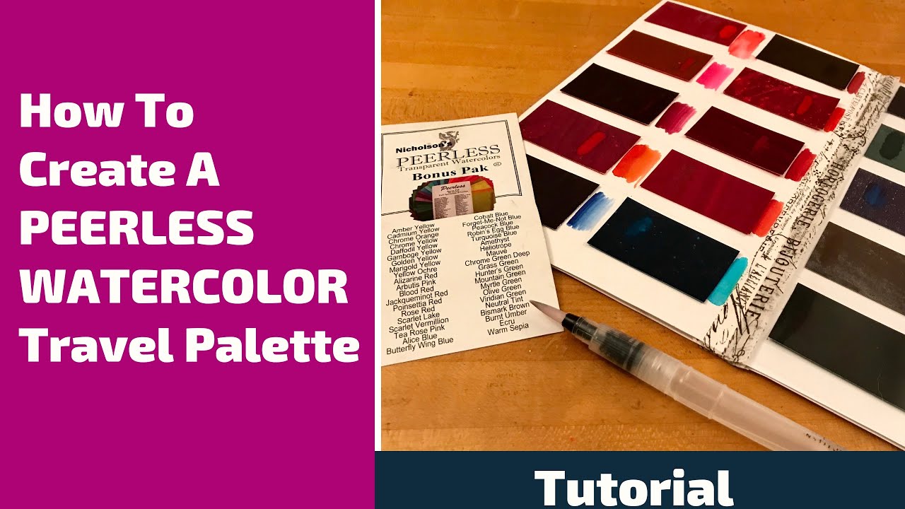 Watercolor Travel Palette with Peerless Paints | How to Make and Use a Travel Paint Palette