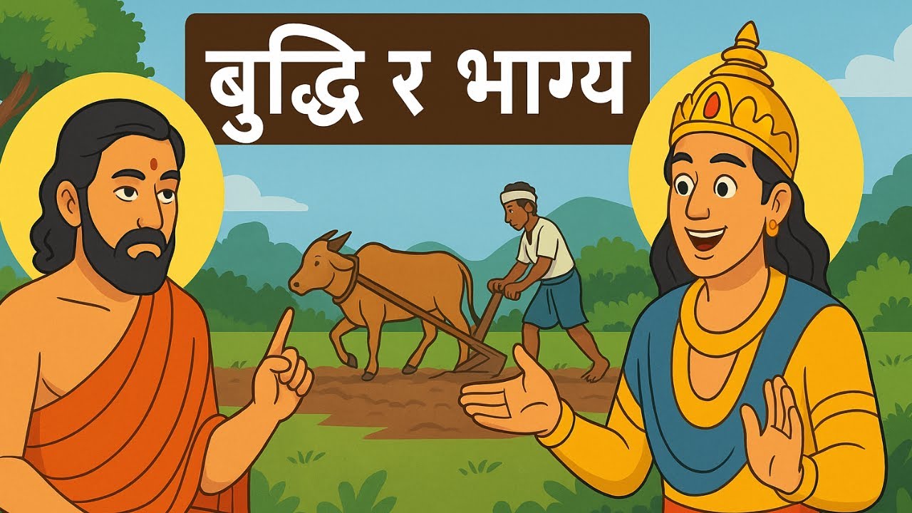 बुद्दी र भाग्य । Buddhi Ra Bhagya। Nepali Dantya Katha ।