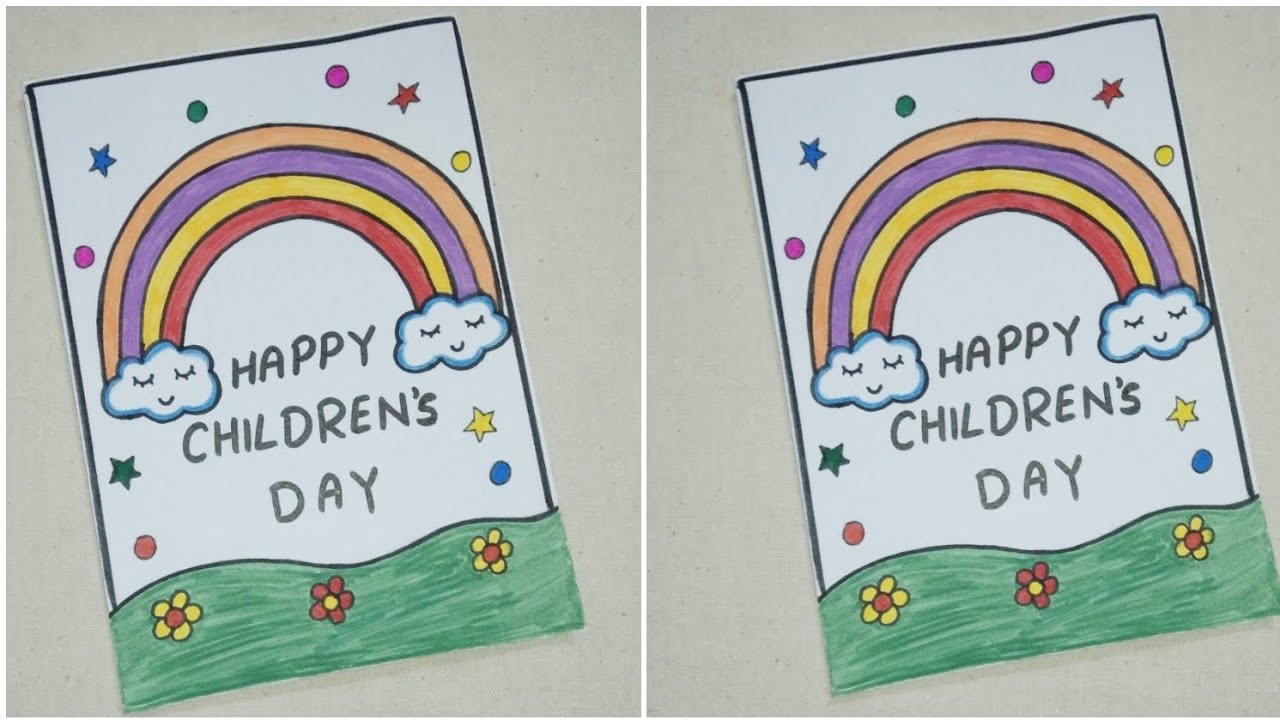 Happy Children's Day Card Easy | Happy Children's Day Greeting Card | Children's Day Card Making 