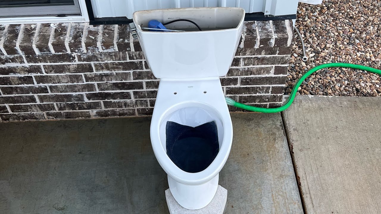 Elongated TOTO Drake Toilet Blue Rag Tests! YouTube