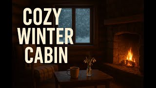 Winter Cabin Interior Ambience | Snowdrop Flowers, Firelight & Soft Snow screenshot 2