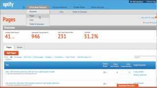 Optify Training Video - Pages Overview