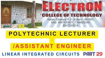 POLY TECHNIC LECTURER (ELECTRONICS AND COMMUNICATION)  LINEAR INTEGRATED CIRCUITS  PART 29