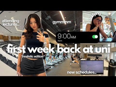 a REALISTIC first week back at university | figuring out schedules, studying, working out..etc