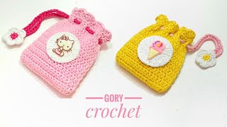 محفظه كروشيه من بواقي الخيوط من اجمل الهدايا Crochet wallet