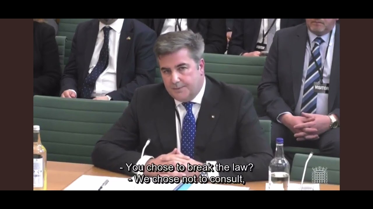 Watch CEO of P&O Ferries confirm the company broke the law!