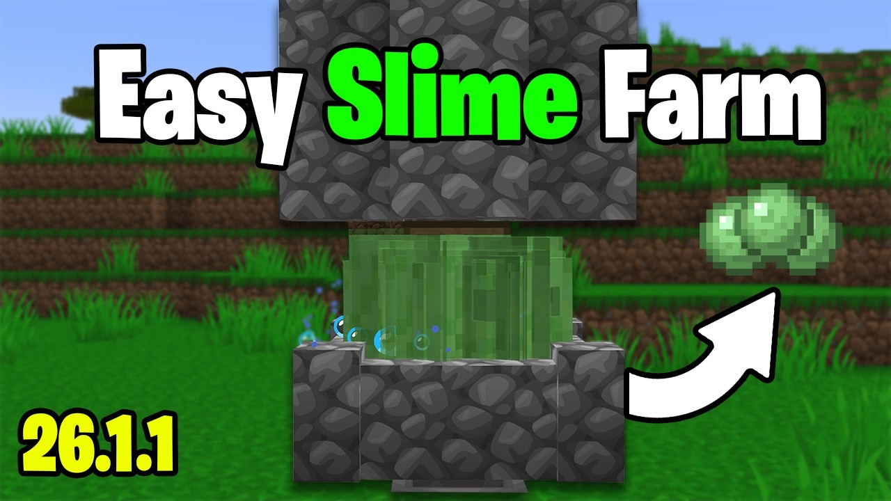 Minecraft 26.1.1 XP & Slime Farm Tutorial | 4 Stacks Per/Minute - YouTube