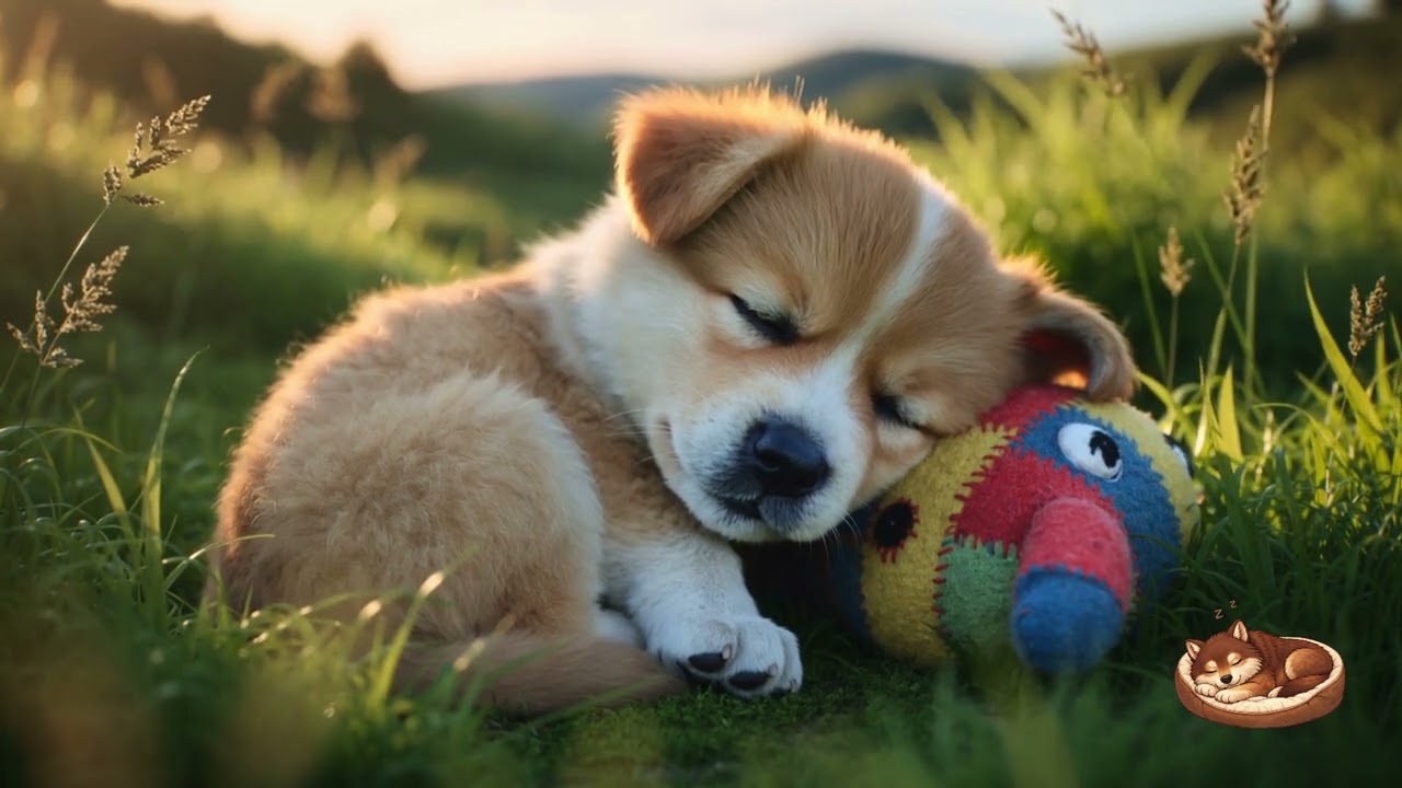 Puppy Sleeping in Nature 🌾 | 8 Hour Relaxing Loop Calming for Separation Anxiety & Relaxation